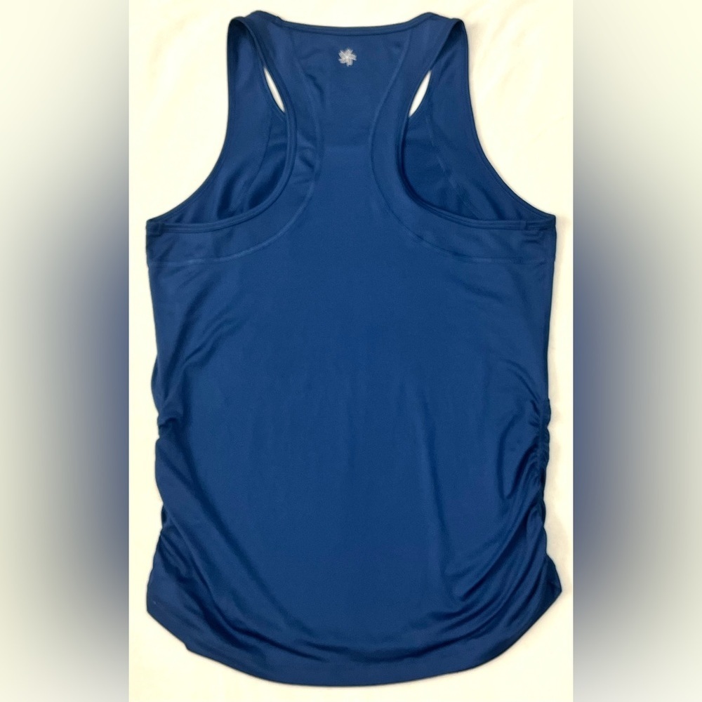 Tek Gear DryTek Women’s Racerback Blue Tank Top with Ruched Sides Small - Picture 13 of 16